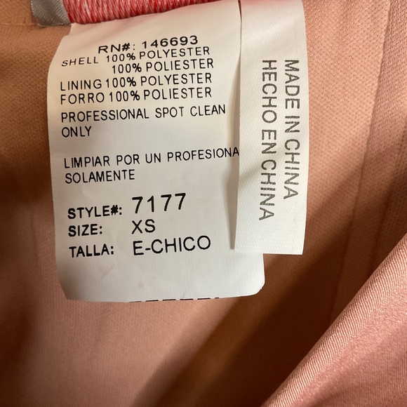 Blush Pink Off Shoulder Evening Gown XS New - Picture 6 of 13